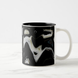 Caneca De Café Em Dois Tons Abstrato de Ectoplasma