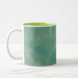 Caneca De Café Em Dois Tons abstrato de mármore verde