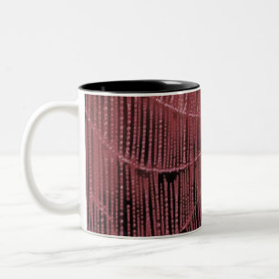 Caneca De Café Em Dois Tons Abstrato De Pintura De Uma Tela Magenta Rosa