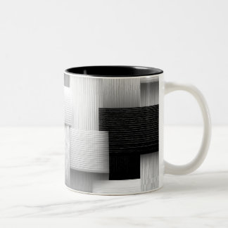 Caneca De Café Em Dois Tons Abstrato Geométrico Design