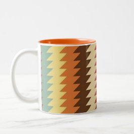 Caneca De Café Em Dois Tons Abstrato Geométrico - Mug