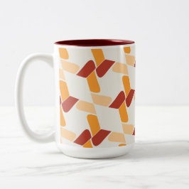 Caneca De Café Em Dois Tons Abstrato moderno charmoso