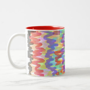 Caneca De Café Em Dois Tons abstrato Mug