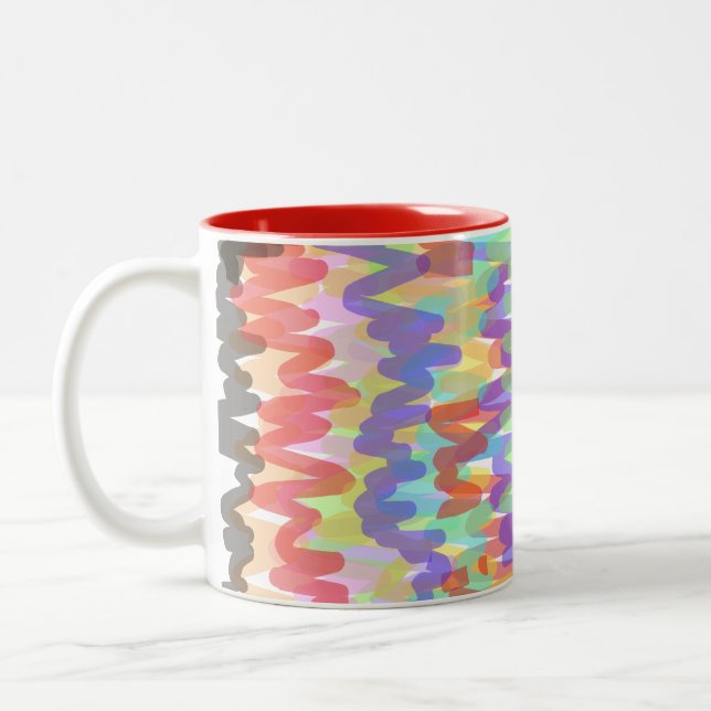 Caneca De Café Em Dois Tons abstrato Mug (Esquerda)