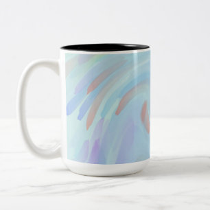 Caneca De Café Em Dois Tons Abstrato Paint