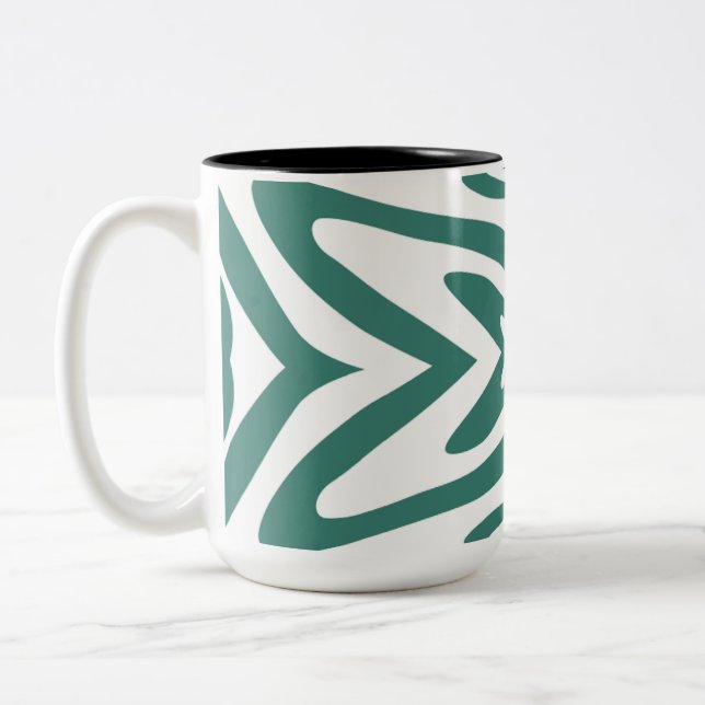 Caneca De Café Em Dois Tons abstrato patten (Esquerda)