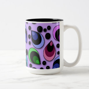 Caneca De Café Em Dois Tons Abstrato Peacock Penas Patterno Mug