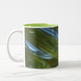 Caneca De Café Em Dois Tons Abstrato verde