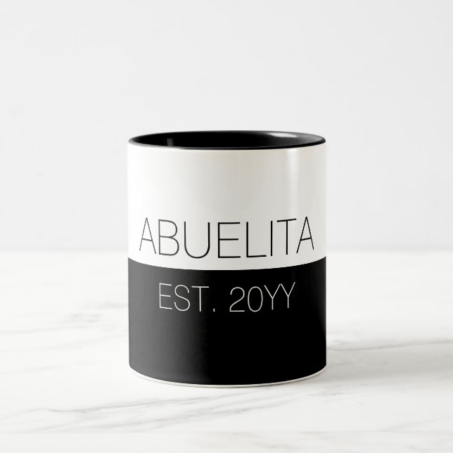 Caneca De Café Em Dois Tons  Abuelita Estabelecida | Presentes Elegantes Para  (Centro)