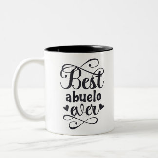 Caneca De Café Em Dois Tons abuelo amigável sabiduria consente felicidad