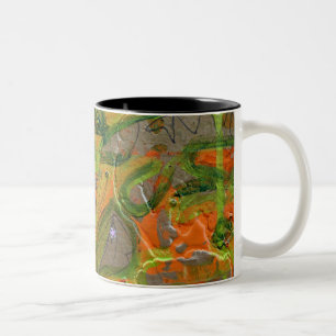 Caneca De Café Em Dois Tons "Abundância "