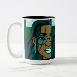 Caneca De Café Em Dois Tons Abundância