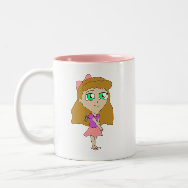 Caneca De Café Em Dois Tons acabe com chibi (Esquerda)