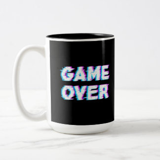 Caneca De Café Em Dois Tons Acabou o jogo