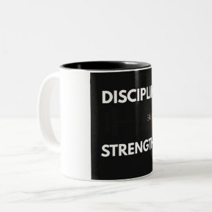 Caneca De Café Em Dois Tons Academia de Levantamento de Peso Motivacional Disc