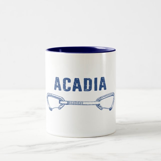 Caneca De Café Em Dois Tons Acadia National Park Escalando QuickDrake (Centro)
