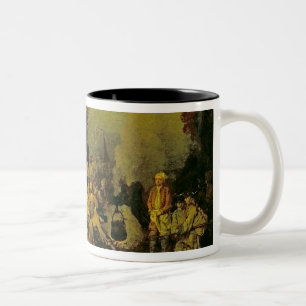 Caneca De Café Em Dois Tons Acampamento aciganado