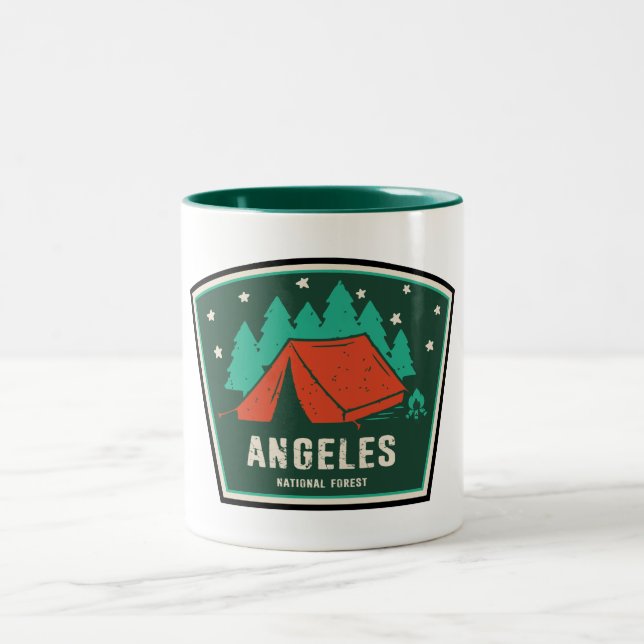 Caneca De Café Em Dois Tons Acampamento da Floresta Nacional de Los Angeles (Centro)