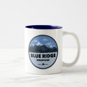 Caneca De Café Em Dois Tons Acampamento das Montanhas Blue Ridge