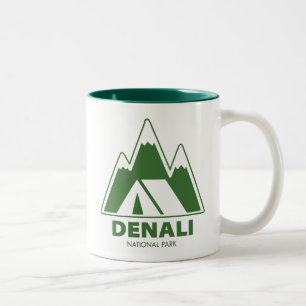 Caneca De Café Em Dois Tons Acampamento das Montanhas do Parque Nacional Denal