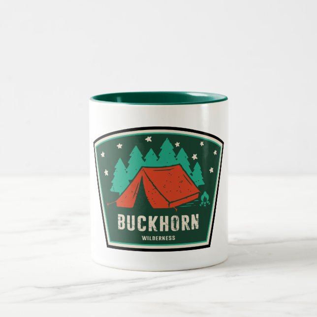 Caneca De Café Em Dois Tons Acampamento de Buckhorn Wilderness (Centro)