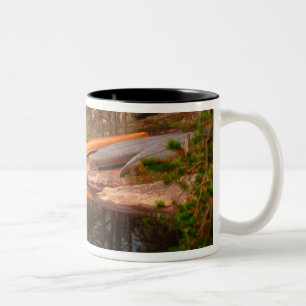 Caneca De Café Em Dois Tons Acampamento de Canoa Nebulosa, Lago Kawnipi,