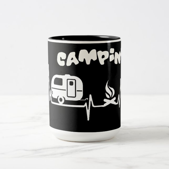 Caneca De Café Em Dois Tons Acampamento de Mug (Centro)