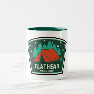 Caneca De Café Em Dois Tons Acampamento Florestal Nacional Flathead