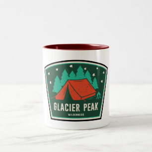 Caneca De Café Em Dois Tons Acampamento Glaciar Pico Selvagem