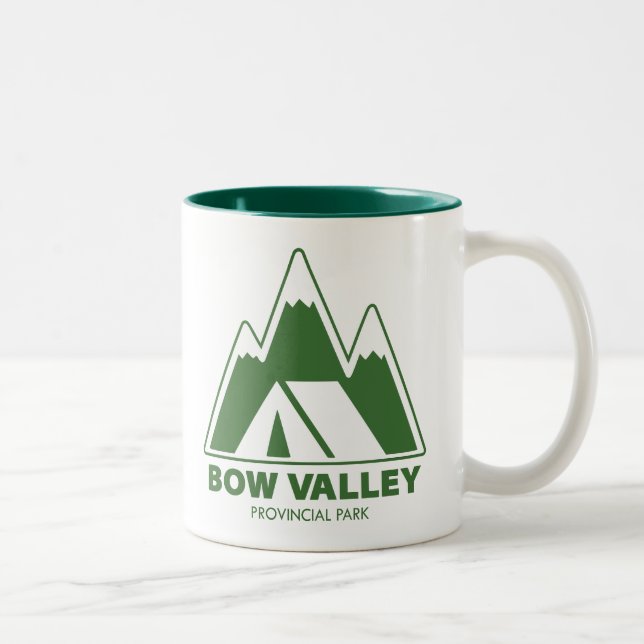 Caneca De Café Em Dois Tons Acampamento nas Montanhas do Parque Provincial Bow (Direita)