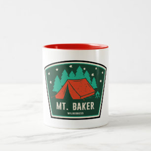 Caneca De Café Em Dois Tons Acampamento Selvagem Mt. Baker Washington