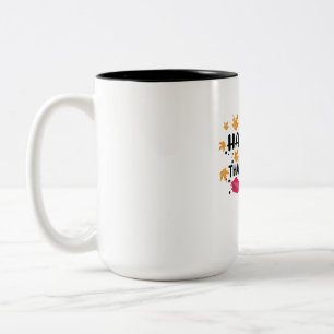 Caneca De Café Em Dois Tons Ação de Graças da Happ