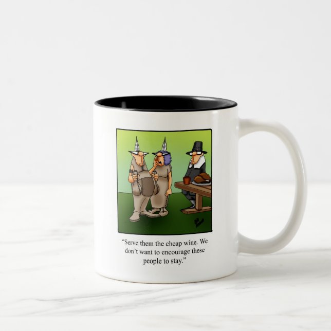 Caneca De Café Em Dois Tons Ação de Graças Humor Mug Gift (Direita)