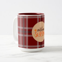 Caneca De Café Em Dois Tons Ação de Graças,Script da Temporada de Outono,Xadre
