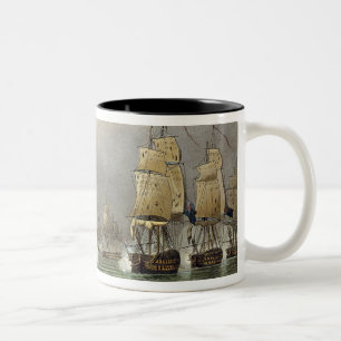 Caneca De Café Em Dois Tons Ação do senhor Robert Calder, o 22 de julho de