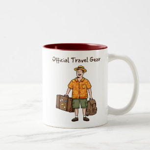 Caneca De Café Em Dois Tons Acessórios Oficiais de Viagem Diversão Amante de V