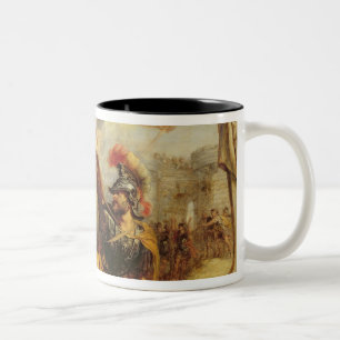 Caneca De Café Em Dois Tons Achilles que derrota Hector, 1630-32