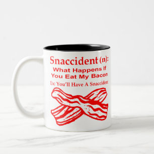 Caneca De Café Em Dois Tons Acidente (N) O Que Acontece Se Comer O Meu Bacon #