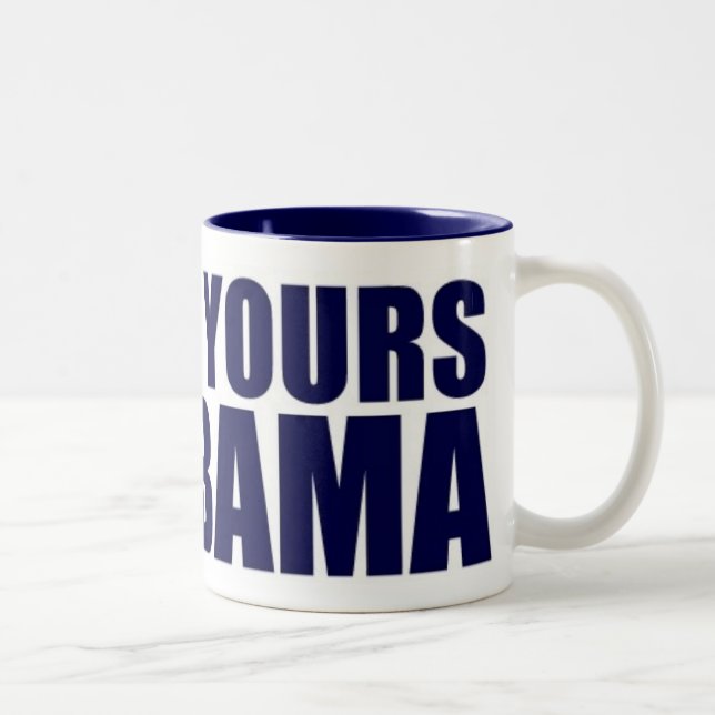 Caneca De Café Em Dois Tons Acima de seu Obama (Direita)