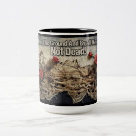 Caneca De Café Em Dois Tons Acima do Chão e de Jeito Nenhum Morto