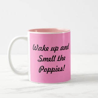 Caneca De Café Em Dois Tons Acordar e cheire os papagaios!