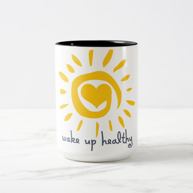 Caneca De Café Em Dois Tons Acorde saudável (Centro)