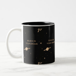 Caneca De Café Em Dois Tons Acredite em seus sonhos