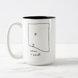 Caneca De Café Em Dois Tons Acredite em Si Mesmo
