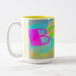 Caneca De Café Em Dois Tons Acredite em Typograghy