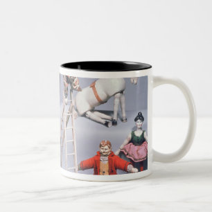 Caneca De Café Em Dois Tons Acrobatas e mistura variada de circo de Humpty