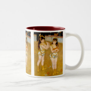 Caneca De Café Em Dois Tons Acrobats de Renoir no Cirque Fernando (1879)