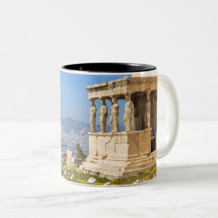 Caneca De Café Em Dois Tons Acropolis Hill, Atenas, Grécia