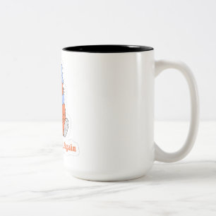 Caneca De Café Em Dois Tons Adesivo de Gato Introvertido Engraçado 