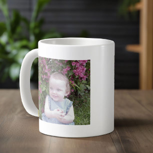 Caneca De Café Em Dois Tons Adicionar 2 fotos - Colagem simples em ambos os la